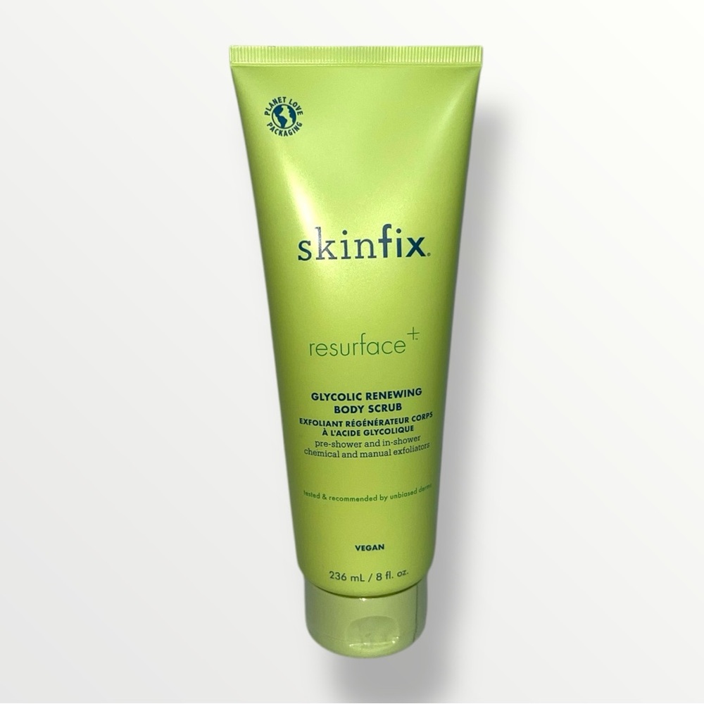 SKINFIX Resurface+ Glycolic Renewing Body Scrub, Vegan Body Peel 8 oz Full Size